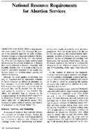 National resource requirements for abortion services