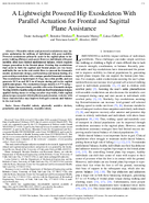 A Lightweight Powered Hip Exoskeleton with Parallel Actuation for Frontal and Sagittal Plane Assistance