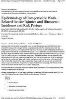 Epidemiology of Compensable WorkRelated Ocular Injuries Incidence and Risk Factors