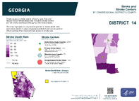 GA Congressional District 14 Stroke and Stroke Centers Map 118th Congress