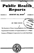 Public Health Reports  v 55 no 23  cover