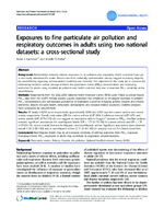 Exposures to fine particulate air pollution and respiratory outcomes in adults using two national datasets a crosssectional study