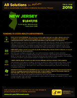CDCs Investments to Combat Antibiotic Resistance Threats New Jersey Fiscal Year 2019