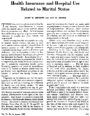 Health insurance and hospital use related to marital status