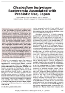 Clostridium butyricum Bacteremia Associated with Probiotic Use Japan