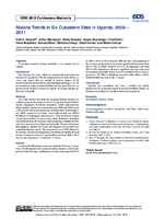 Malaria Trends in Six Outpatient Sites in Uganda 20082011