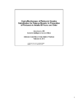 Costeffectiveness of pertussis vaccine substitution for tetanus booster in prevention of pertussis in adults 65 years and older