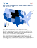 West Nile virus neuroinvasive disease incidence reported to ArboNET by state United States 2016