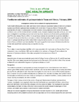 Foodborne outbreaks of cyclosporiasis in Texas and Illinois February 2004