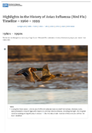 Highlights in the History of Avian Influenza Bird Flu Timeline  19601999