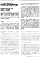 A private organization and public agency partnership in community health education