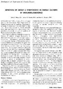 Detection of group A streptococci in throat cultures by immunofluorescence