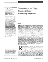 Tuberculosis in San Diego county a border community perspective
