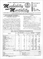 Morbidity and Mortality Weekly Report Vol 18 No 35 week ending August 30 1969