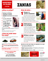 Advertencia de Peligro Zanjas