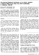 The revised standard certificate of live birth analysis of medical risk factor data from birth certificates in Alabama 198892