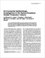 Environmental Epidemiologic Investigations in the StyreneButadiene Rubber Production Industry
