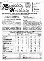 Morbidity and Mortality Weekly Report Vol 22 No 29 week ending July 21 1973