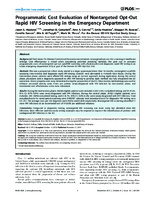 Programmatic Cost Evaluation of Nontargeted OptOut Rapid HIV Screening in the Emergency Department