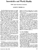 Insecticides and world health