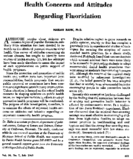 Health Concerns And Attitudes Regarding Fluoridation