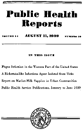 Public Health Reports  v 54 no 32  cover