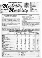Morbidity and Mortality Weekly Report Vol 22 No 14 week ending April 7 1973