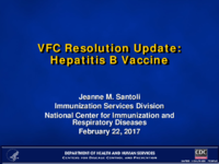VFC Resolution Update Hepatitis B Vaccine 2017