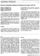 Mortality Attributed To Misuse Of Psychoactive Drugs 197988