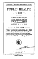 Public Health Reports  v 49 no 34  cover