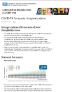Coronavirus Disease 2019 COVID19 COVID19 Forecasts Hospitalizations December 2 2020