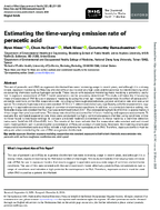 Estimating the TimeVarying Emission Rate of Peracetic Acid