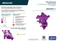 MO Congressional District 01 Stroke and Stroke Centers Map 119th Congress