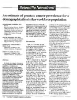 An Estimate of Prostate Cancer Prevalence for a Demographically Similar Workforce Population