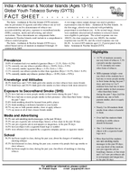 2005 India  Andaman  Nicobar Islands Ages 1315 Global Youth Tobacco Survey GYTS Fact Sheet