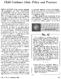Child guidance clinic policy and practices