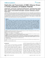 Replication and Transmission of H9N2 Influenza Viruses in Ferrets Evaluation of Pandemic Potential