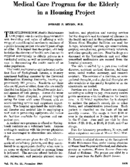 Medical care program for the elderly in a housing project