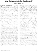 Can tuberculosis be eradicated