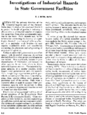 Investigations Of Industrial Hazards In State Government Facilities