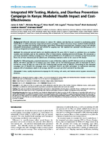 Integrated HIV Testing Malaria and Diarrhea Prevention Campaign in Kenya Modeled Health Impact and CostEffectiveness
