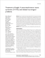Treatment of fragile Xassociated tremor ataxia syndrome FXTAS and related neurological problems