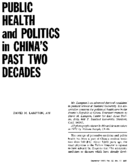 Public Health And Politics In Chinas Past Two Decades