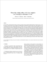 Measuring Mining Safety With Injury Statistics Lost Workdays As Indicators Of Risk