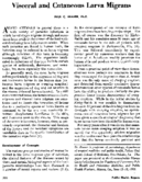 Visceral and cutaneous larva migrans