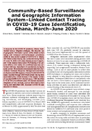 CommunityBased Surveillance and Geographic Information SystemLinked Contact Tracing in COVID19 Case Identification Ghana MarchJune 2020
