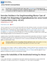 Interim guidance for implementing home care of people not requiring hospitalization for 2019 novel coronavirus 2019nCoV