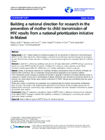 Building a national direction for research in the prevention of mother to child transmission of HIV results from a national prioritization initiative in Malawi