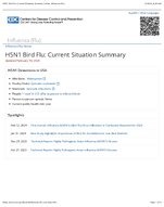H5N1 bird flu  current situation summary