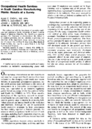 Occupational health services in South Carolina manufacturing plants results of a survey